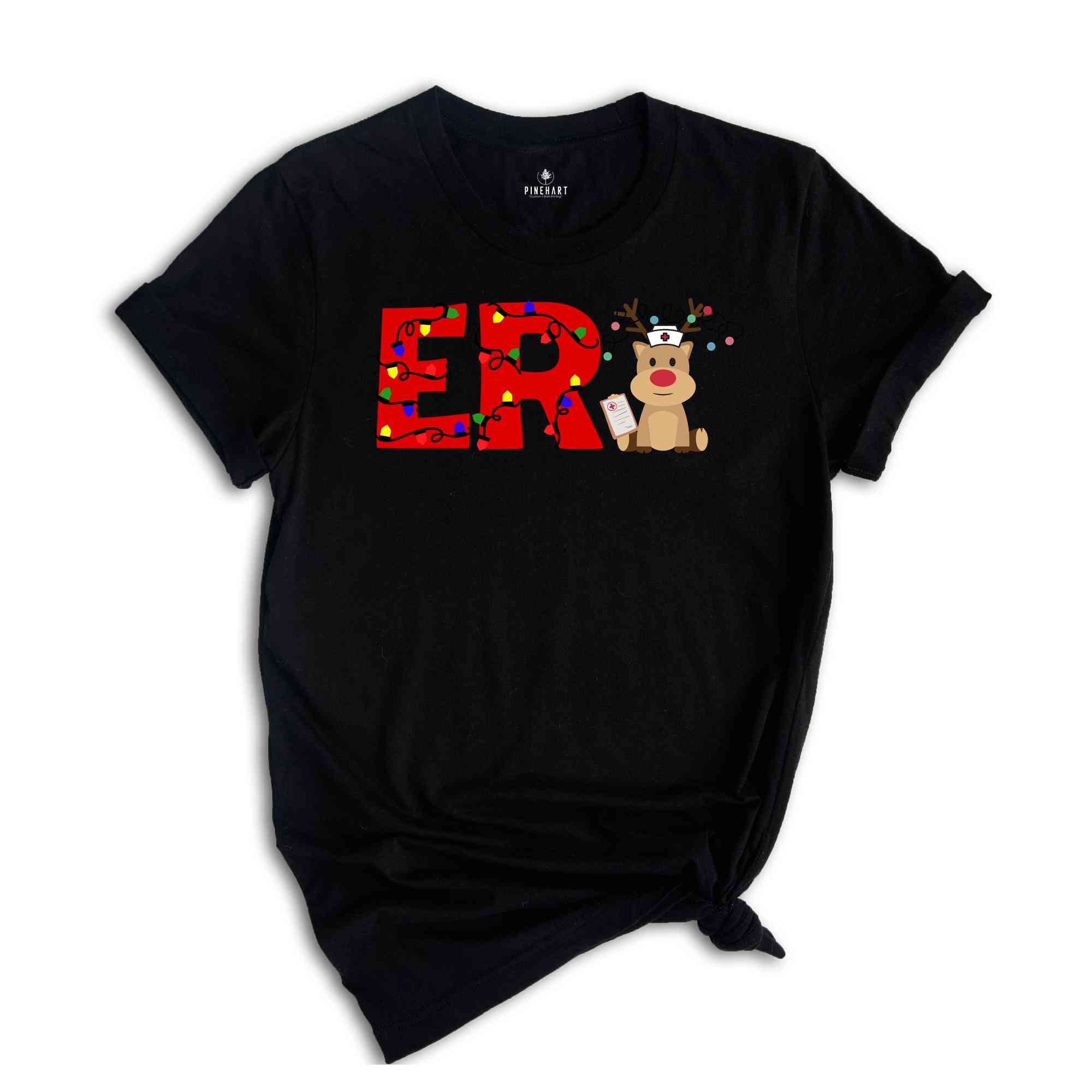 ER Nurse Christmas Shirt, Emergency Nurse Christmas T-Shirt, Emergency Department Nurse Xmas Tee, ER Christmas Holiday Gift