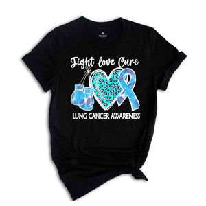 Lung Cancer Awareness Shirt, Cancer Support Clothing, Heart T-Shirt, Gifts for Cancer Warrior, Cancer Ribbon T-Shirt, Shirts for Womens