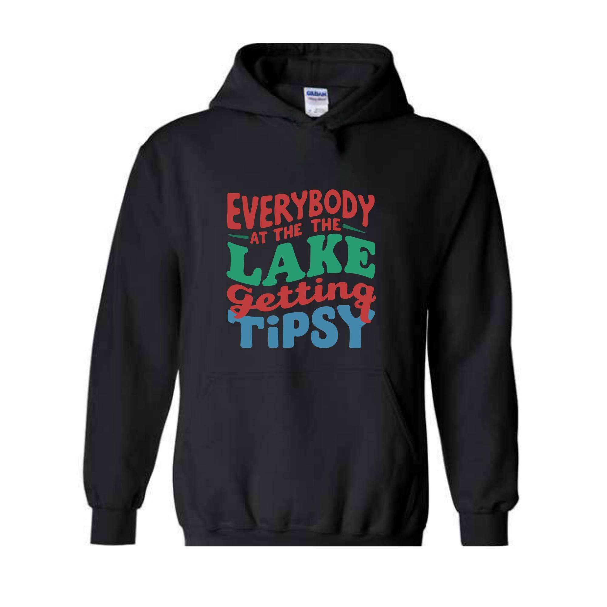 Everybody At The Lake Getting Tipsy Sweatshirt, Women's Lake Party Sweater, Girls Summer Camp Hoodie, Lake Camping Sweatshirt