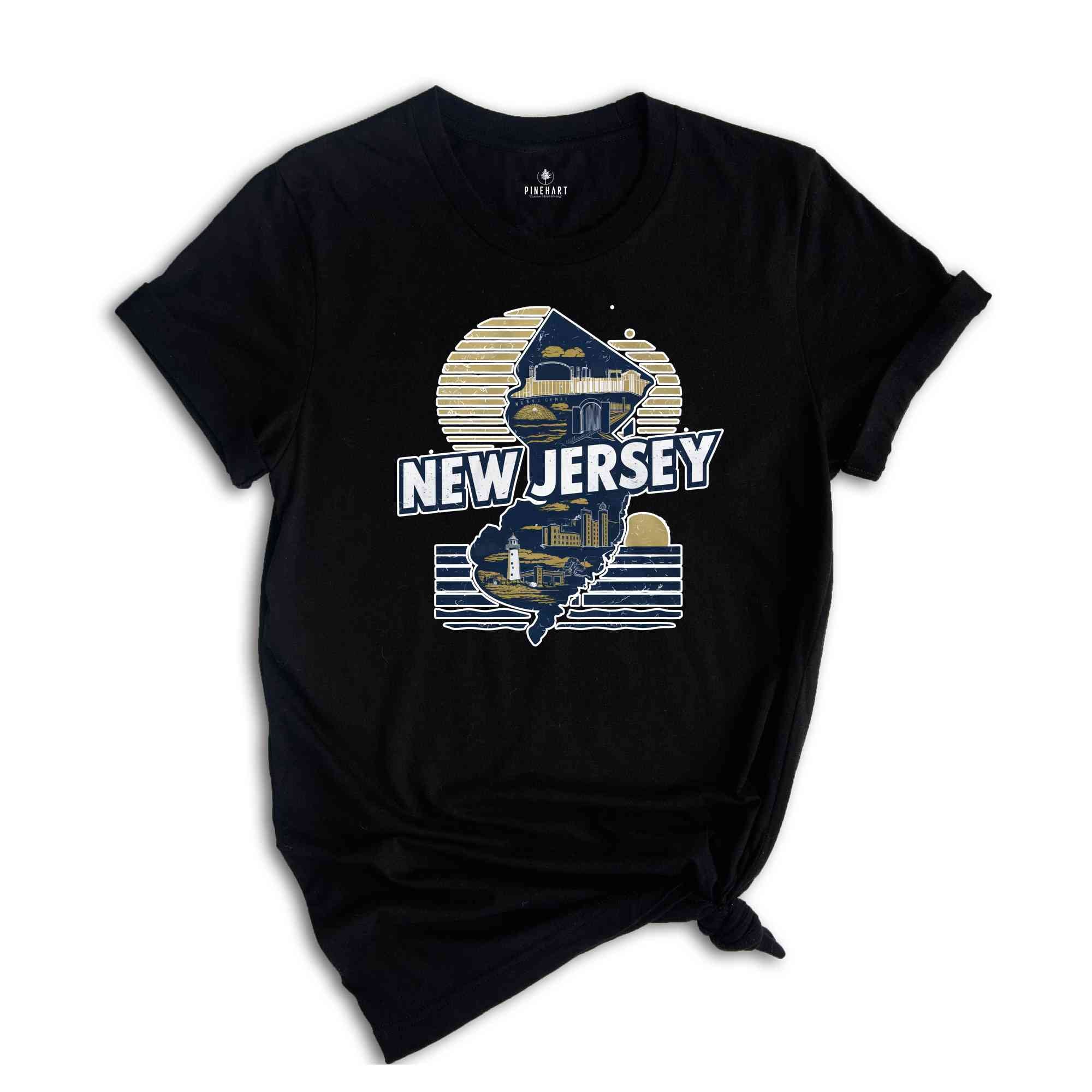 Retro State Of New Jersey Shirt, State Of New Jersey Shirt, State Tee, New Jersey Tee, New Jersey Lover Shirt, Family Trip Shirt, Travel Tee