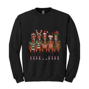 Horse Christmas Sweatshirt,Horse Christmas Shirt For Women, Funny Animals Christmas Sweatshirt, Farm Lover Gift, Funny Christmas Shirt