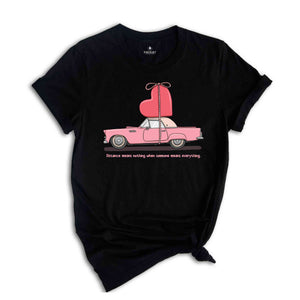 Pink Valentines Car Tee, Valentine T-Shirt, Valentines Boujee Tee, Valentines T-shirt, Couple Gift Valentines