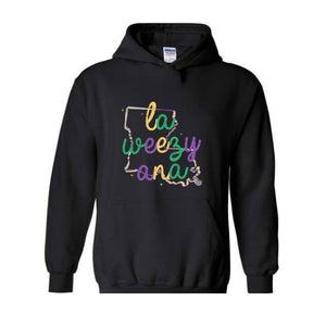 Louisiana Mardi Gras Hoodie, Mardi Gras Hoodie, Louisiana Map Hoodie, Mardi Hoodie, Cute Mom Hoodie, Festival Hoodie, Mom Hoodie