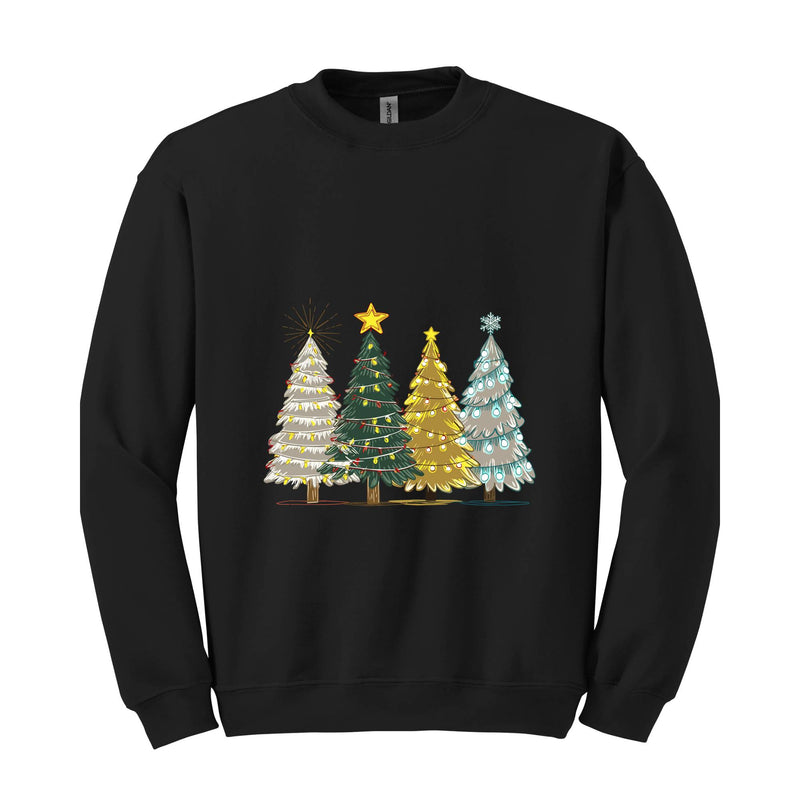 Green Tree Christmas Sweater, Christmas Sweater, Christmas Crewneck, Christmas Tree Sweatshirt, Holiday Sweaters for Women, Winter Shirt