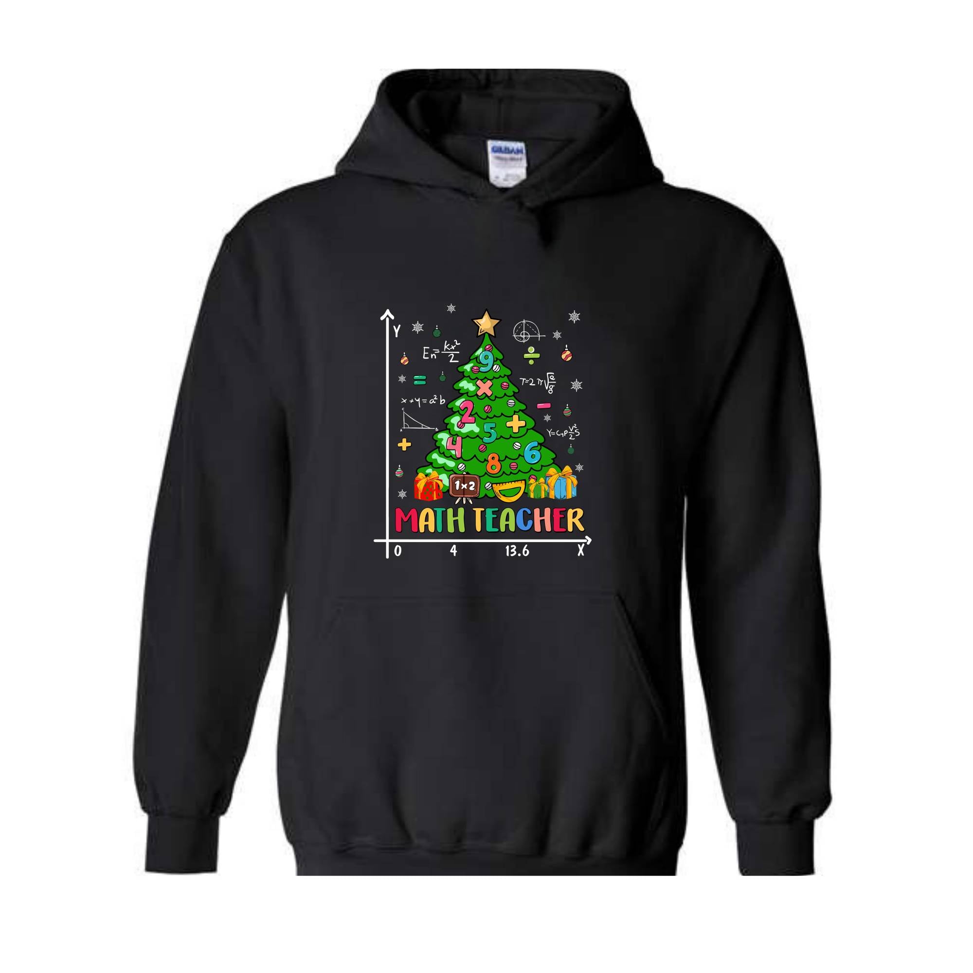 Christmas Tree Math Teacher Sweatshirt, Math Teacher Lover, Teaching Math Hoodie, Mathematics Sweatshirt, Math Christmas Sweater