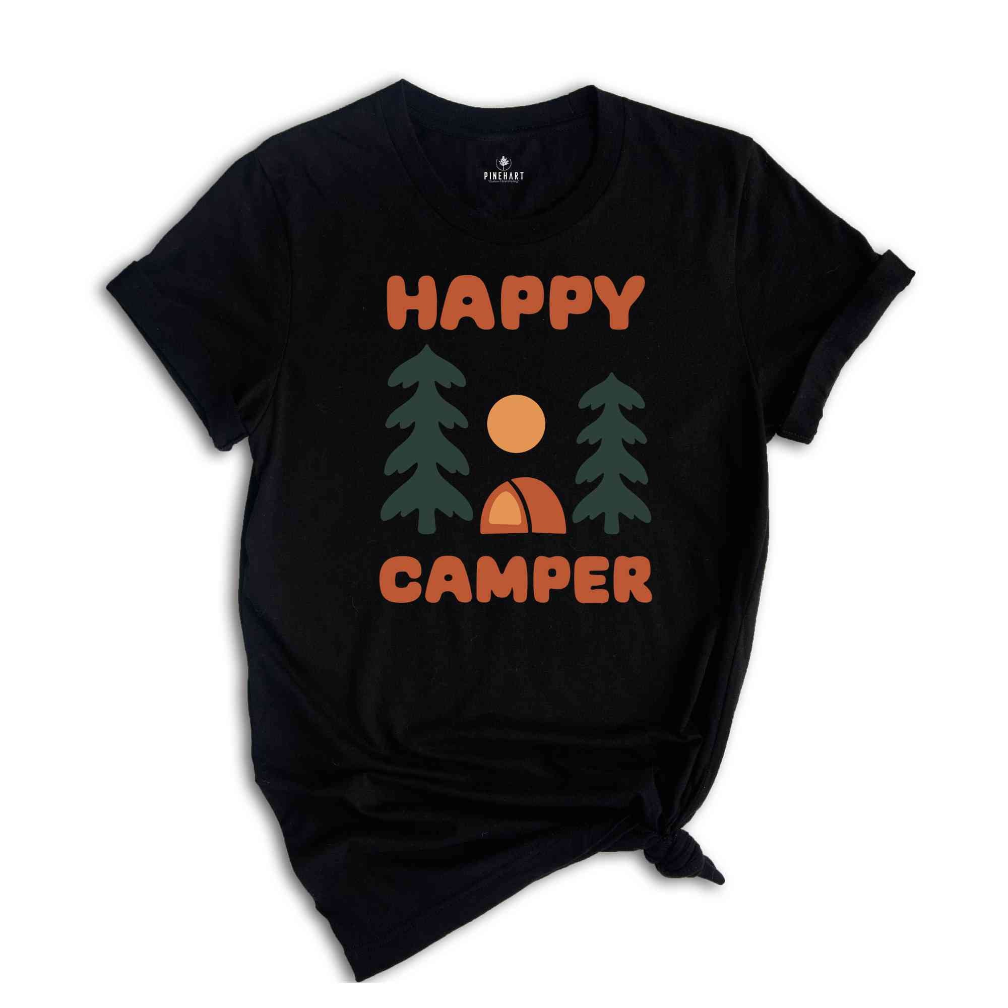 Happy Camper Shirt, Camping Tee, Nature Lover Gift, Outdoor Camping Shirt, Adventure T-shirt, Gift for Camper