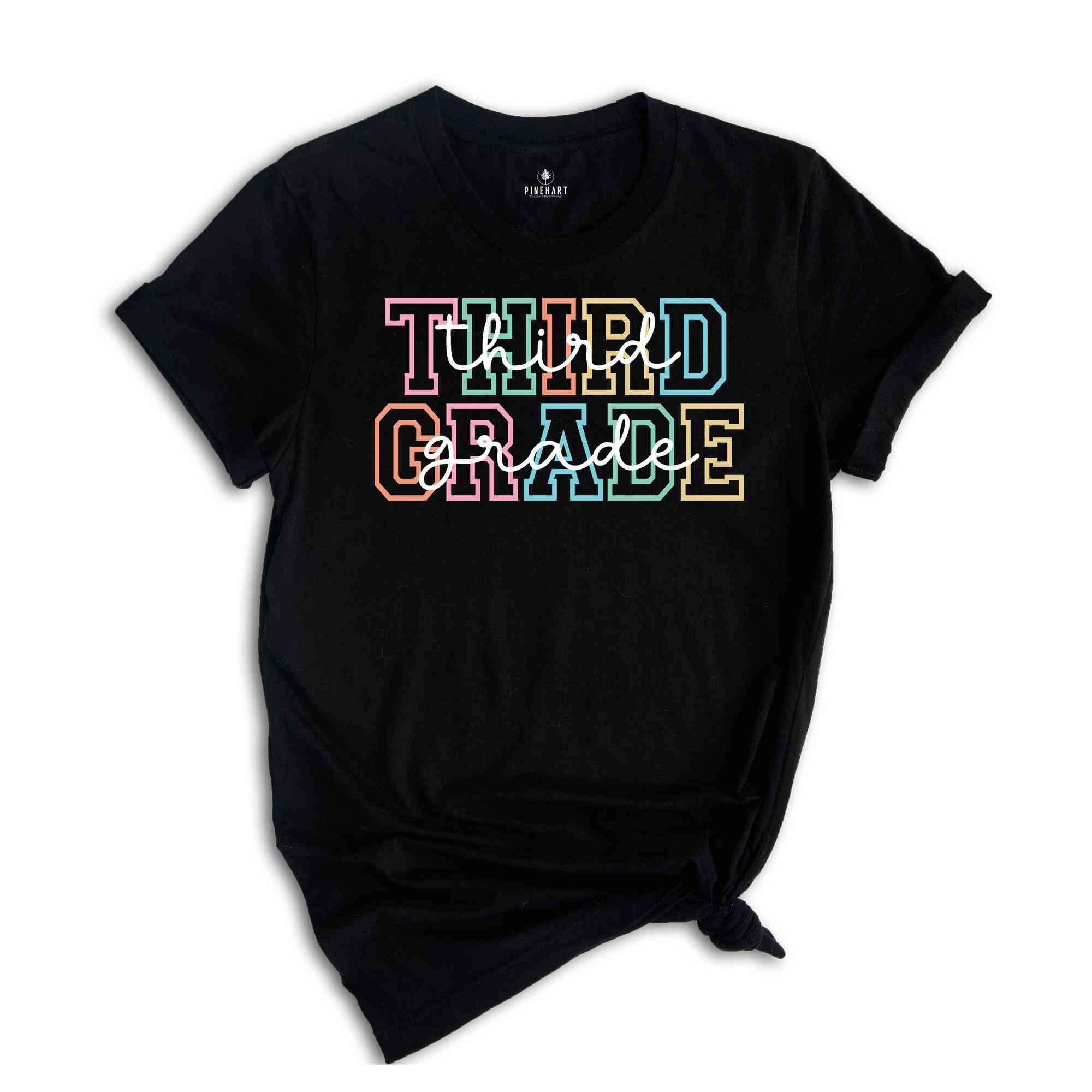 Third Grade Shirt, 3rd Grade Shirt, Third Grade Teacher Shirt, Grade Rainbow Shirt, Teacher Gift, Kids Third Grade Tee, Back To School