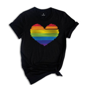 LGBT Love Shirt, Gay Shirt, Pride Shirt, Heart Shirt, Heart Gay Shirt, Gay Pride Shirt, LGBTQ Shirt, Pride Heart Shirt, Rainbow Shirt