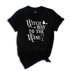 Witch Way To The Wine Shirt, Funny Halloween Shirts, Halloween Witch Shirt, Funny Wine Halloween Shirt, Halloween Sweatshirt, Wine Lover Tee