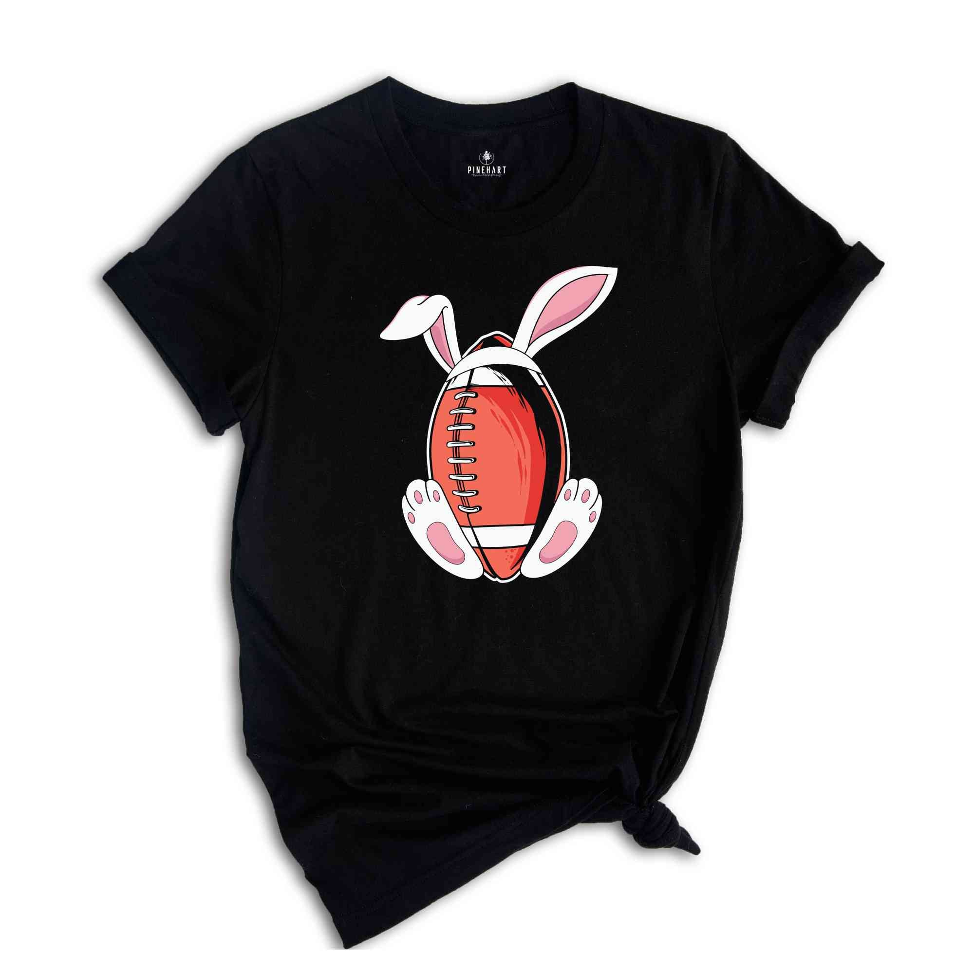 Easter Bunny Football T-Shirt, Easter Football Gift, Football Fan T-shirt, Matching Family Easter Tees, Funny Easter Tees