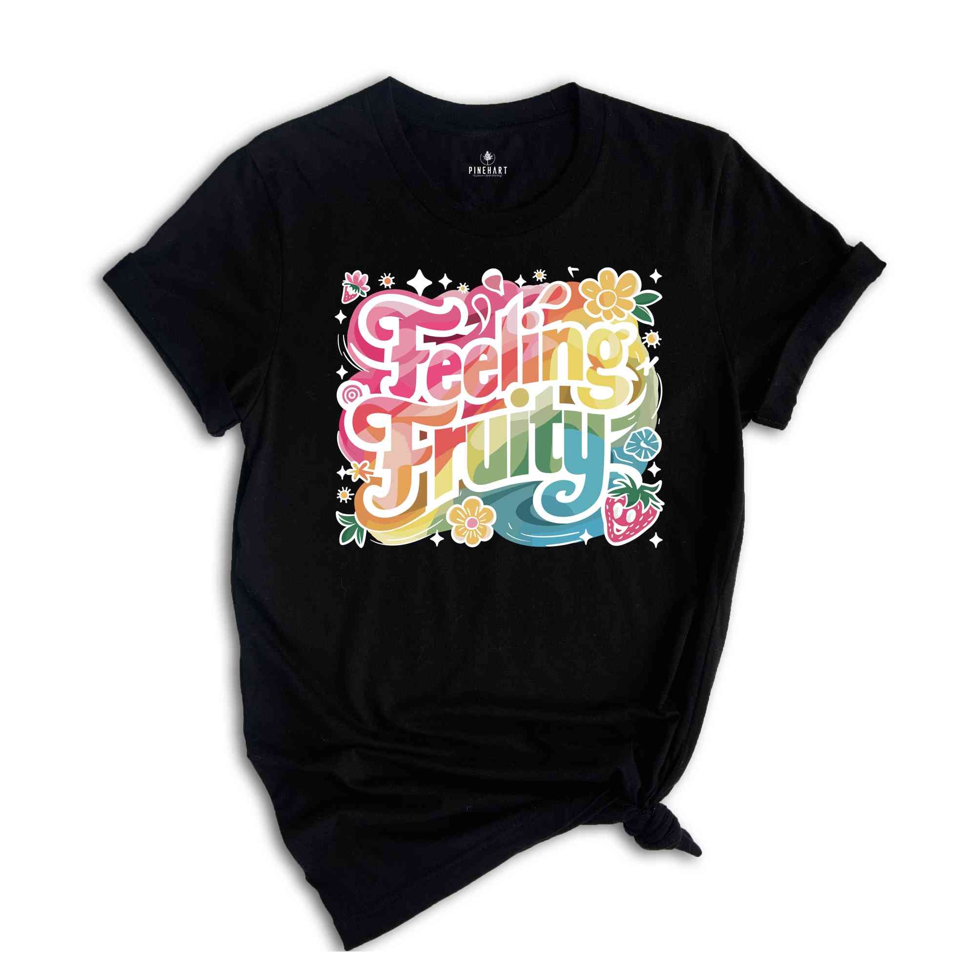 Feeling Fruity Shirt, LGBQT Shirt, Pride Month Shirt, Rainbow Shirt, Retro Frog Shirt, Gay Pride Shirt, Lesbian Pride Shirt