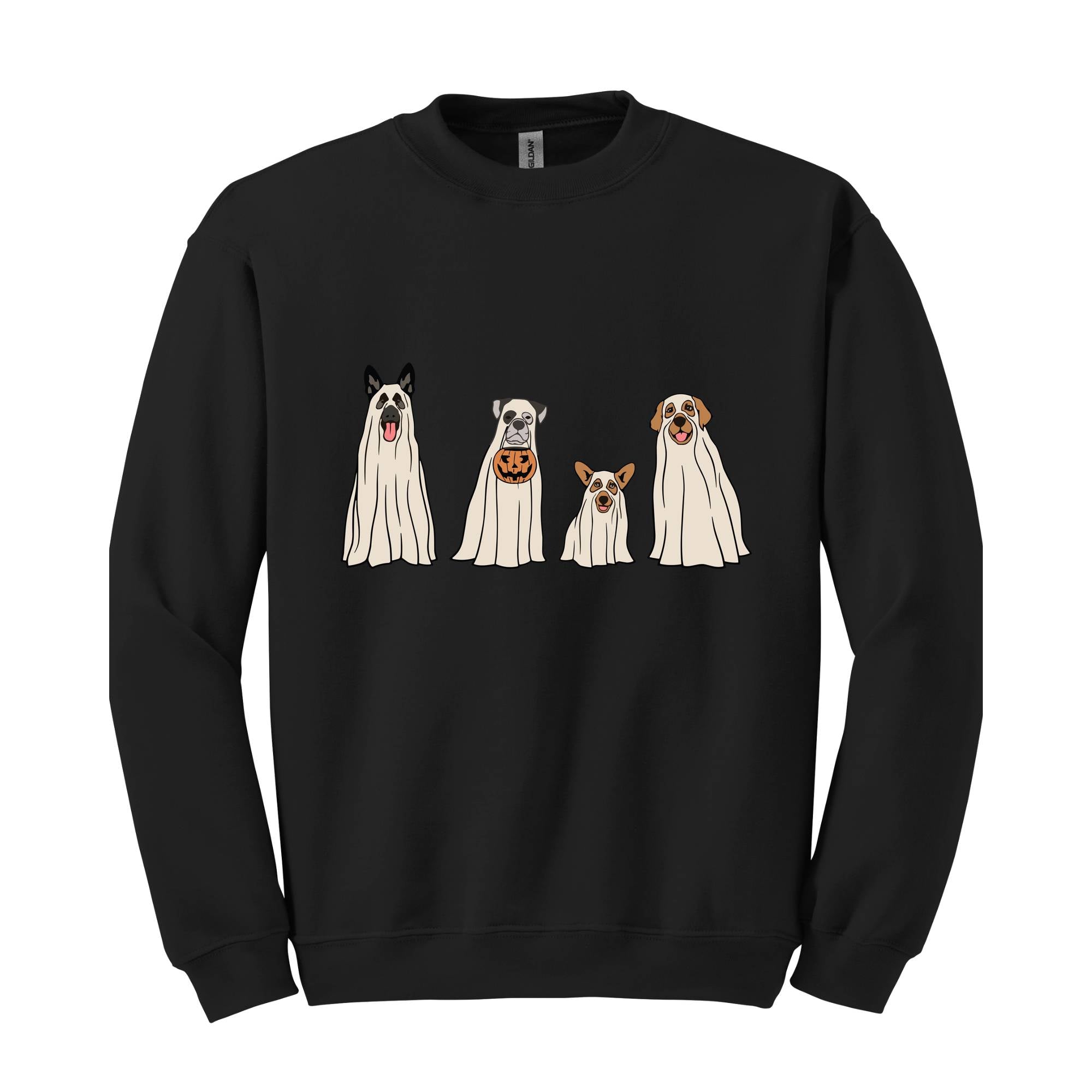 Ghost Dogs Sweatshirt, Halloween Sweatshirt, Halloween Dog Sweatshirt, Fall Sweatshirt, Pumpkin Sweatshirt, Spooky Season Sweatshirt