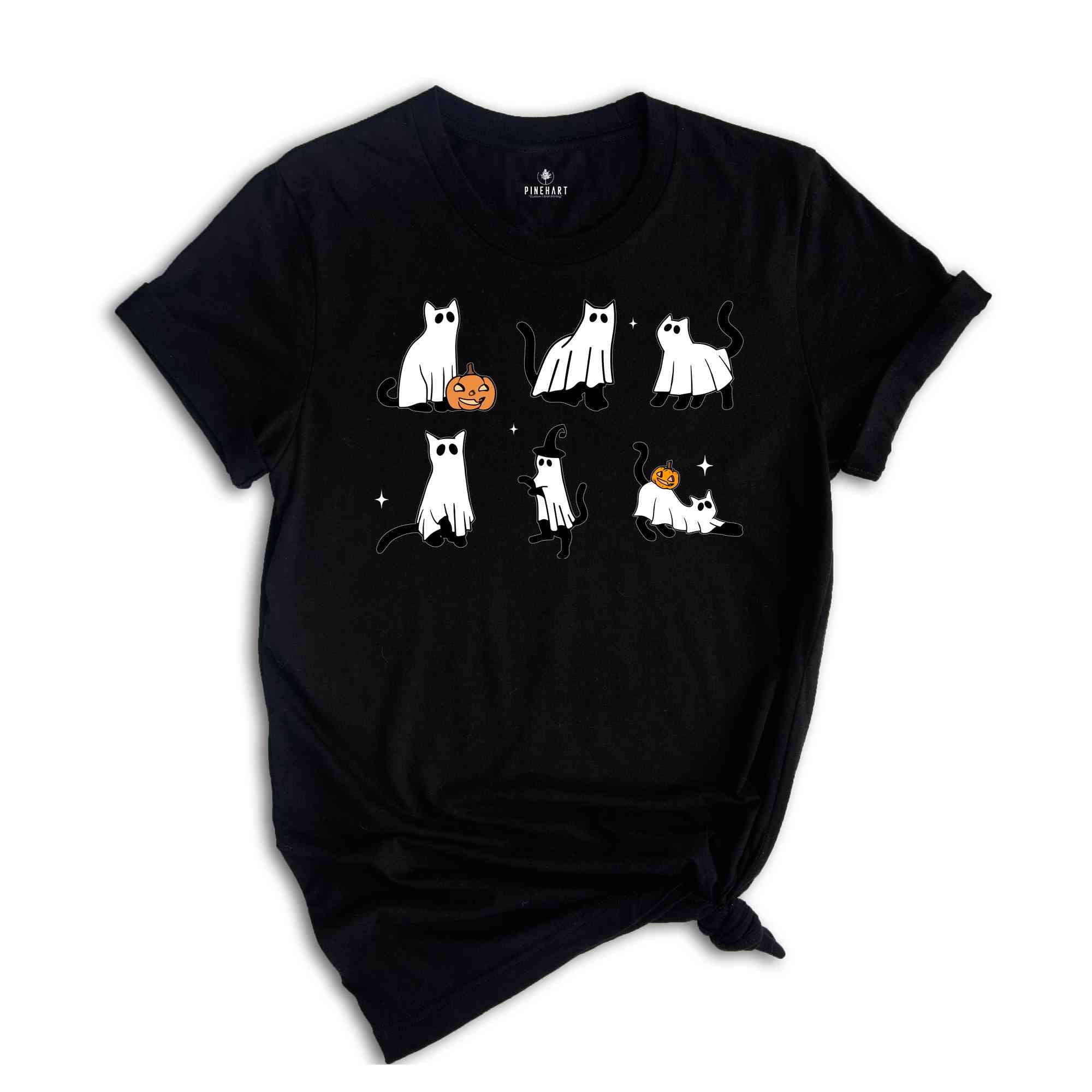 Halloween Cats Shirt, Cat shirt, Ghost Shirt, Halloween shirt, Cat Lover Shirt, Funny Cat Shirt, Black Cat Shirt, Spooky Season