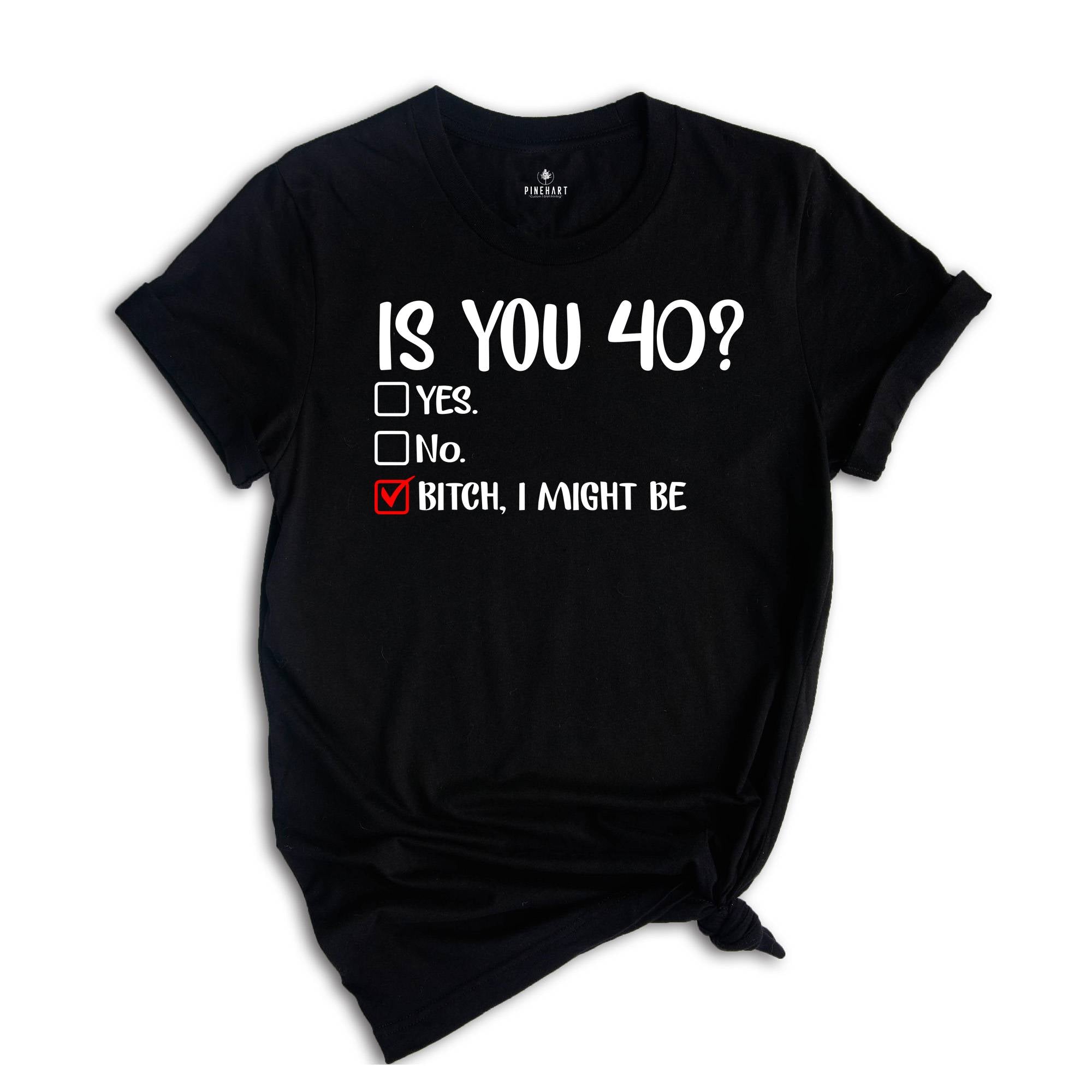 Is You 40? Yes Bitch I Might Be, Funny Birthday Shirt, 40th Birthday Shirt, 40th Birthday Gift, Forty And Fabulous, 40th Birthday Party