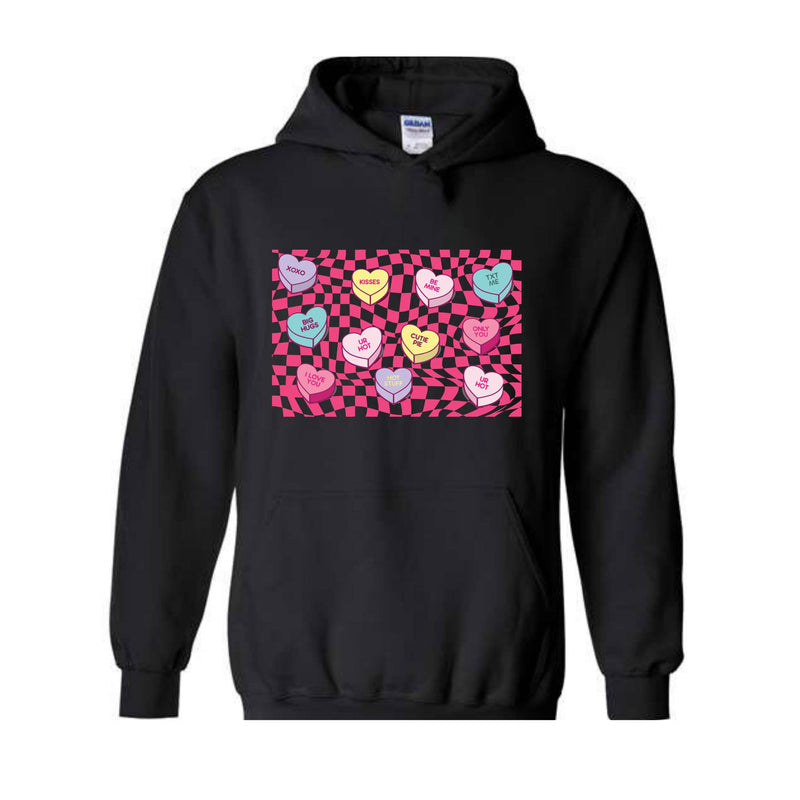 Valentines Conversation Hearts sweater,ValentineS Day Sweatshirt,Candy Hearts Sweatshirt,Conversation Hearts hoodie