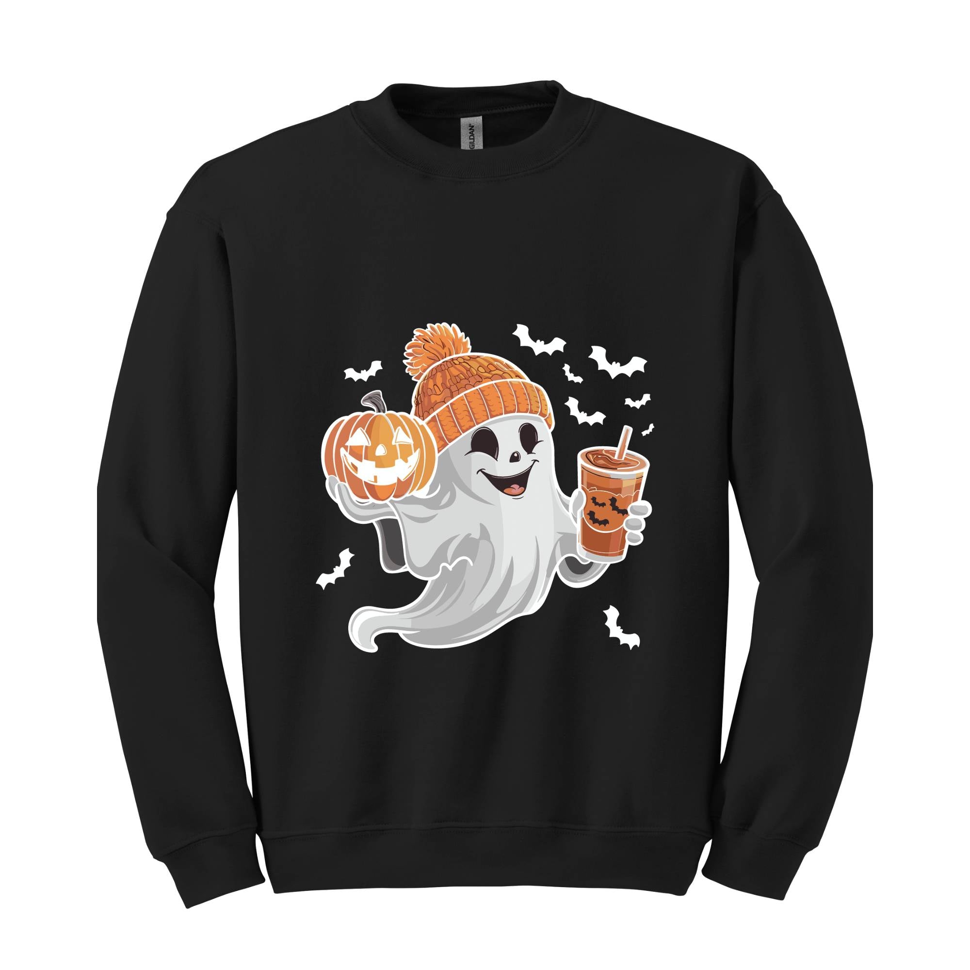 Cute Ghost Sweatshirt, Funny Spooky Sweatshirt, Pumpkin Spice Sweatshirt, Spooky Season, Halloween Party Shirt, Fall Ghost Shirt