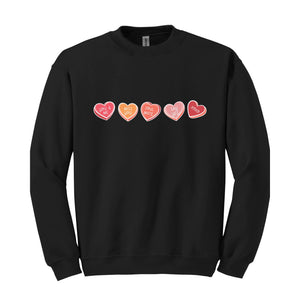 Cute Hearts Valentines Sweatshirt, Cute Valentines Day Sweater, Valentines Day Sweatshirt, Valentines Day Gifts