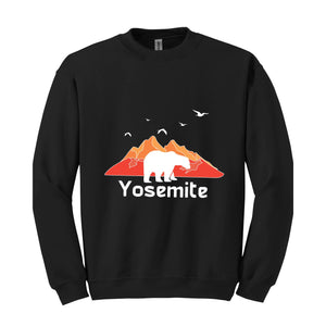 National Park Sweatshirt, National Park Name Sweatshirt, Bear Sweatshirt, Yosemite Hoodie, Mountains Sweatshirt, Landscape Sweatshirt