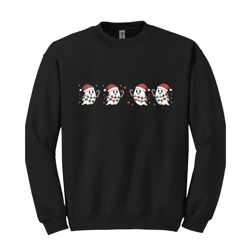 Cute Christmas Ghost Sweatshirt, Christmas Skeltons Hoodie, Funny Christmas Sweatshirt, Christmas Crewneck, Ghost Cake Christmas