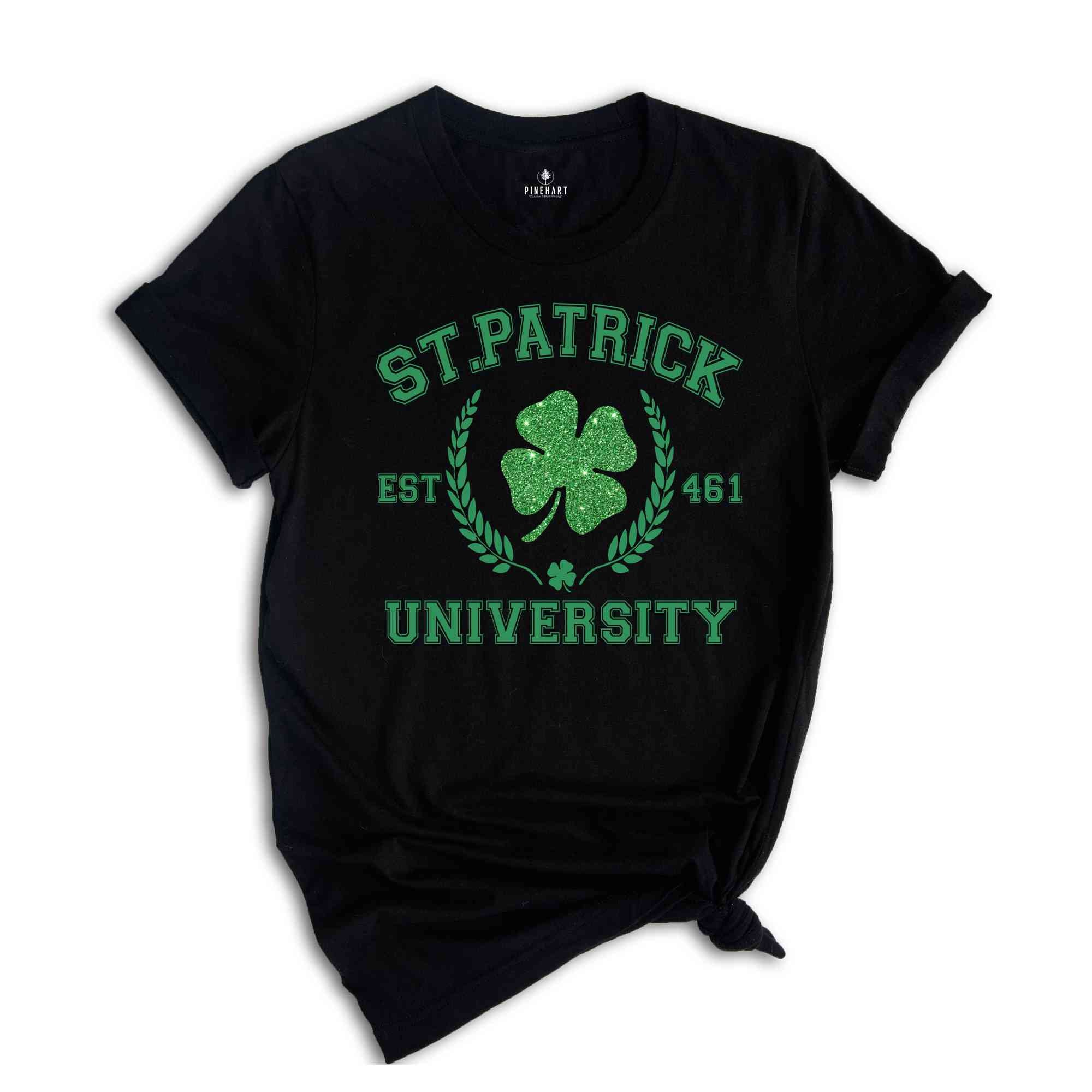 Pocket Rainbow Shamrock St Patricks Day T-Shirt, St Patricks Tee, Shamrock Tee, Lucky Shirt, St Patrick's Apparel, Rainbow Lucky Shamrock