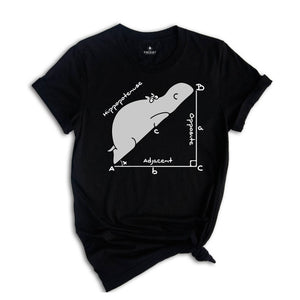 Funny Hippopotenuse Shirt, Geometry Teacher Gift, Funny Math T-Shirt, Teacher Shirt, Math Teacher Shirt, Hippopotamus Tee