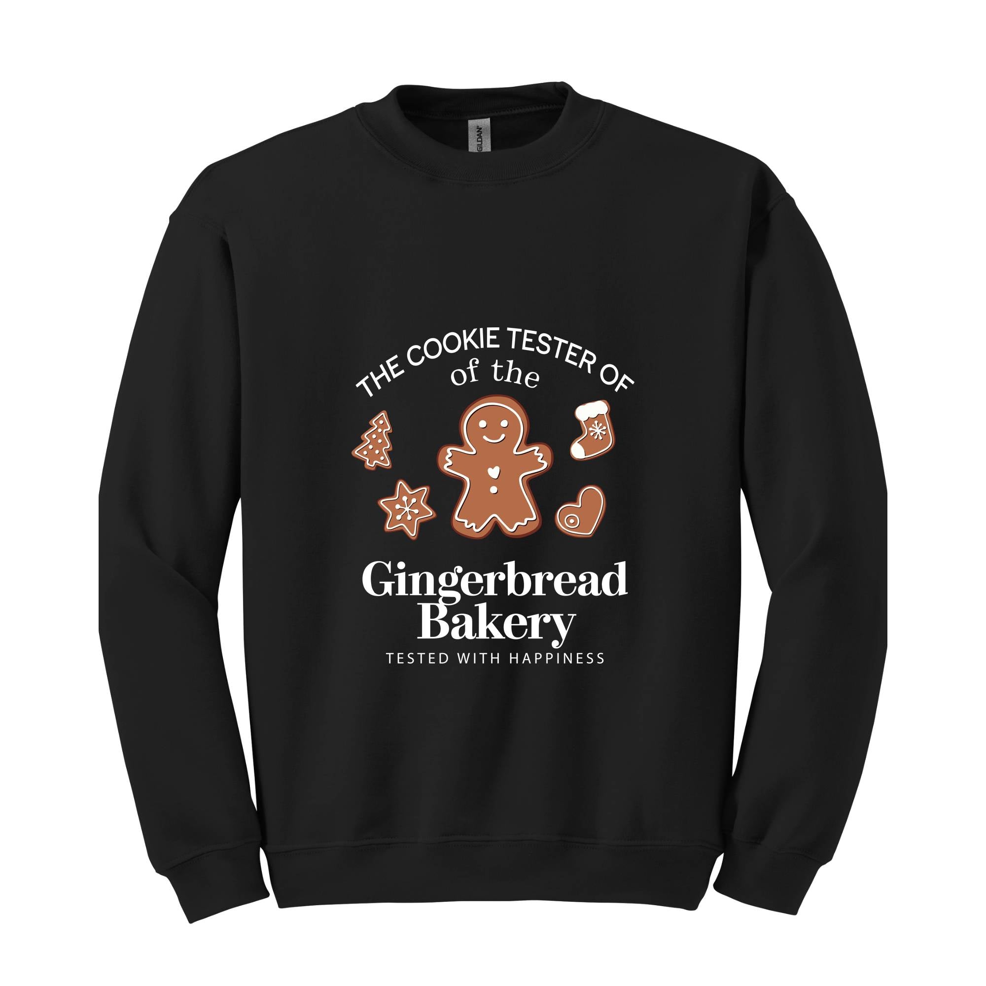 The Cookie Tester Of The Gingerbread Bakery Sweatshirt, Gingerbread Sweatshirt, Christmas Couple Shirt, Funny Santa Sweat, Christmas Gift