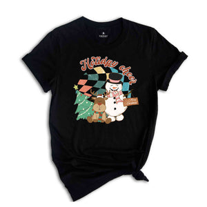 Holiday Cheer Shirt, Cute Snowman Shirt, Christmas Party Shirt, Christmas Shirt, Christmas Gift, Happy Christmas, New Year Shirt