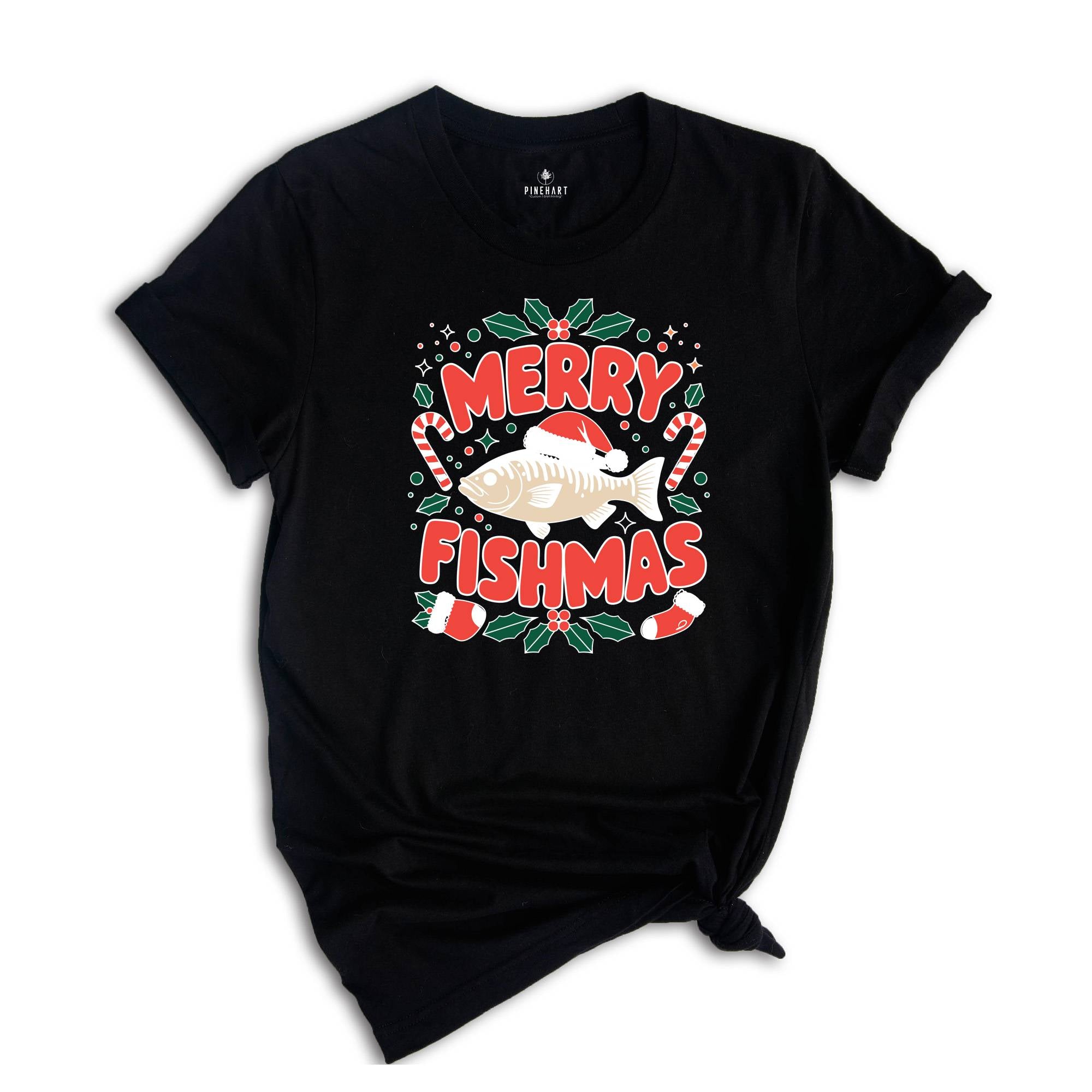 Merry Fishmas Shirt, Fish Christmas Shirt, Fishing Lover Shirt, Christmas Gift, Fisher Christmas Shirt, Dad Christmas Shirt, Fishing Shirt