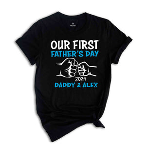 Our First Fathers Day Shirt, Daddy And Child Shirt, Fathers Day Matching Shirt, Fathers Day Gift Tee