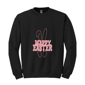 Happy Easter Sweatshirt, Easter Bunny Sweater, Cute Bunny Hoodie, Christian Easter Sweater, Easter Egg Hoodie