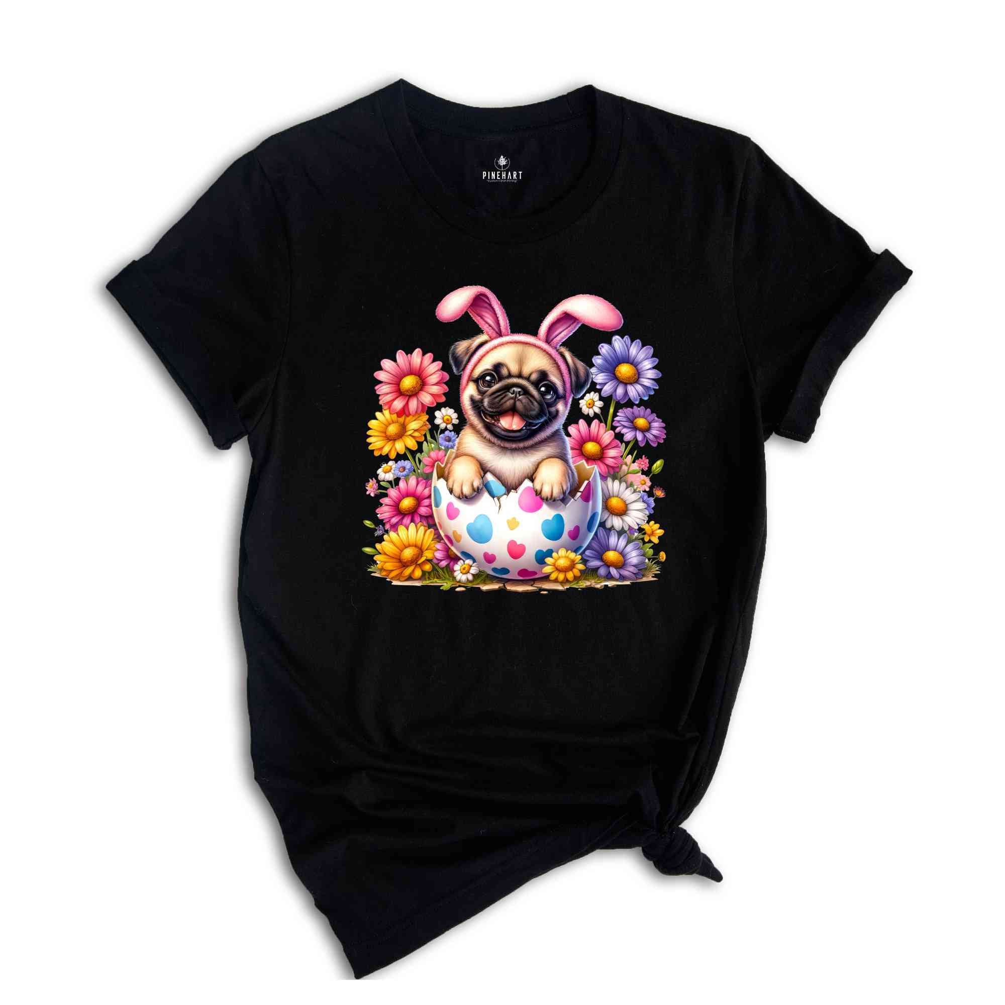 Cute Pug Easter Shirt, Happy Easter Day, Easter Day Shirt, Easter Peeps Shirt, Cute Pug Shirt, Dog Lover Shirt, Dog Owner Gift,