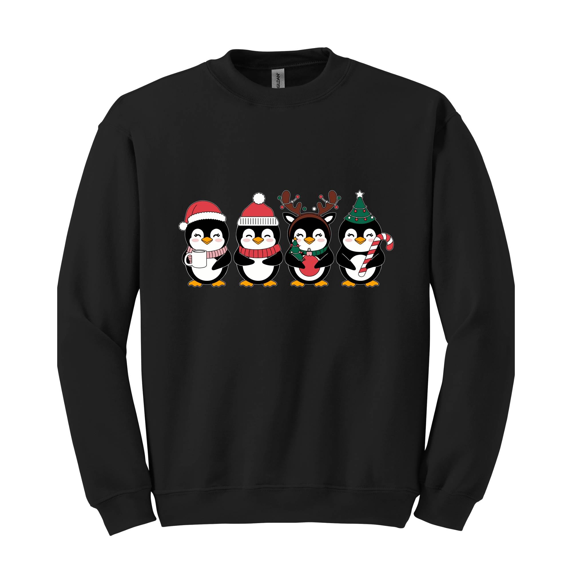 Penguin Christmas Sweatshirt, Cute Penguin Sweat, Penguin Lover Sweatshirts, Christmas Gift, Animal Lover Gift