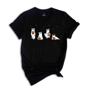 Halloween Shirt, Cat T-Shirt, Ghost Cat Shirt, Black Cat Shirt, Spooky Season Tee, Cool Halloween Cat Shirt, Cat Lover Gifts