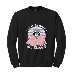 Even Baddies Get Saddies Sweatshirt, Funny Cat Meme Sweater, Cat Hoodie, Cat Meme Sweater For Pet Lovers, Funny Mental Health Hoodie