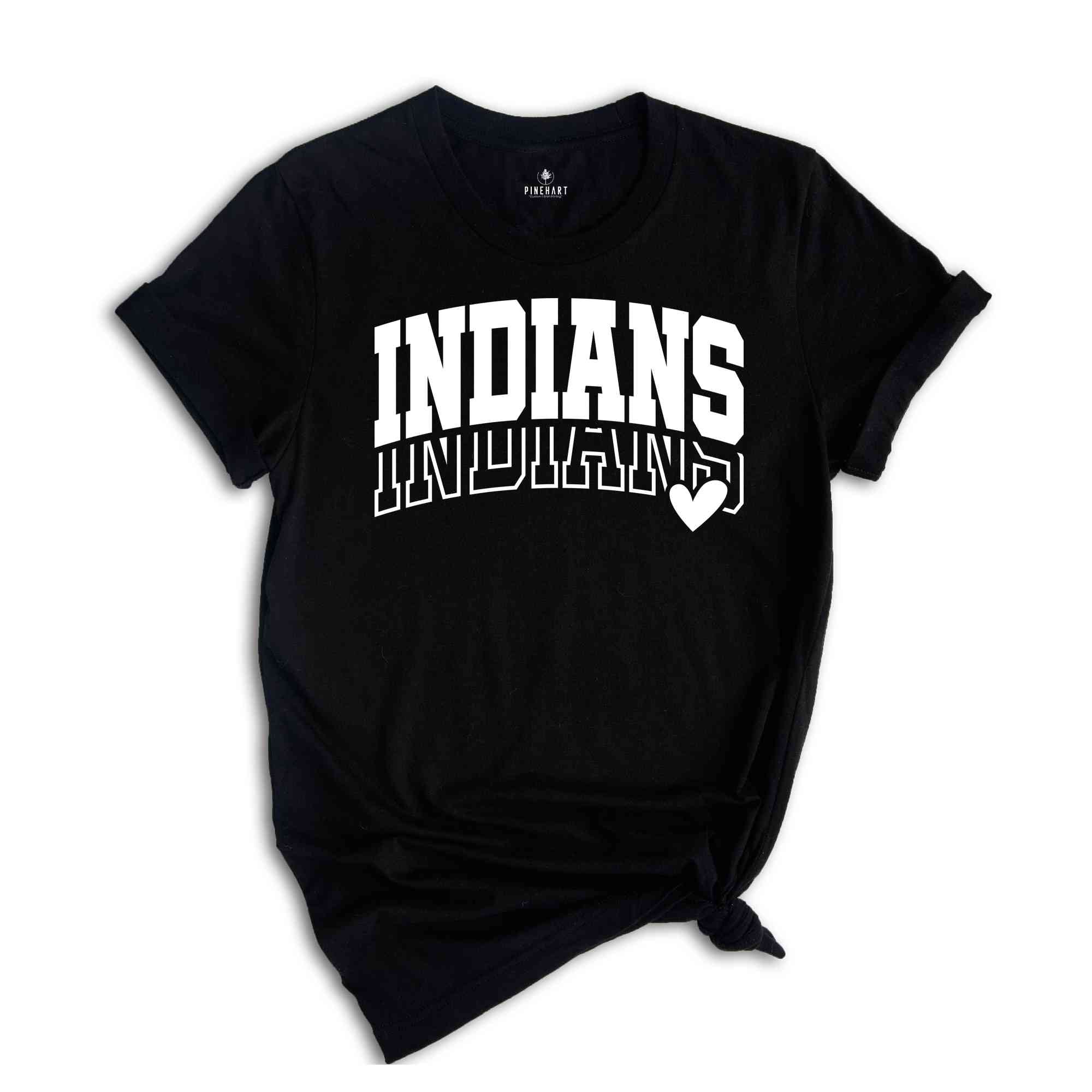 Indians Mascot Tee, Team Mascot Shirt, Indians Mascot Shirt, Indians Spirit Shirt, Game Day Shirt, School Spirit Apparel, Sports Shirt