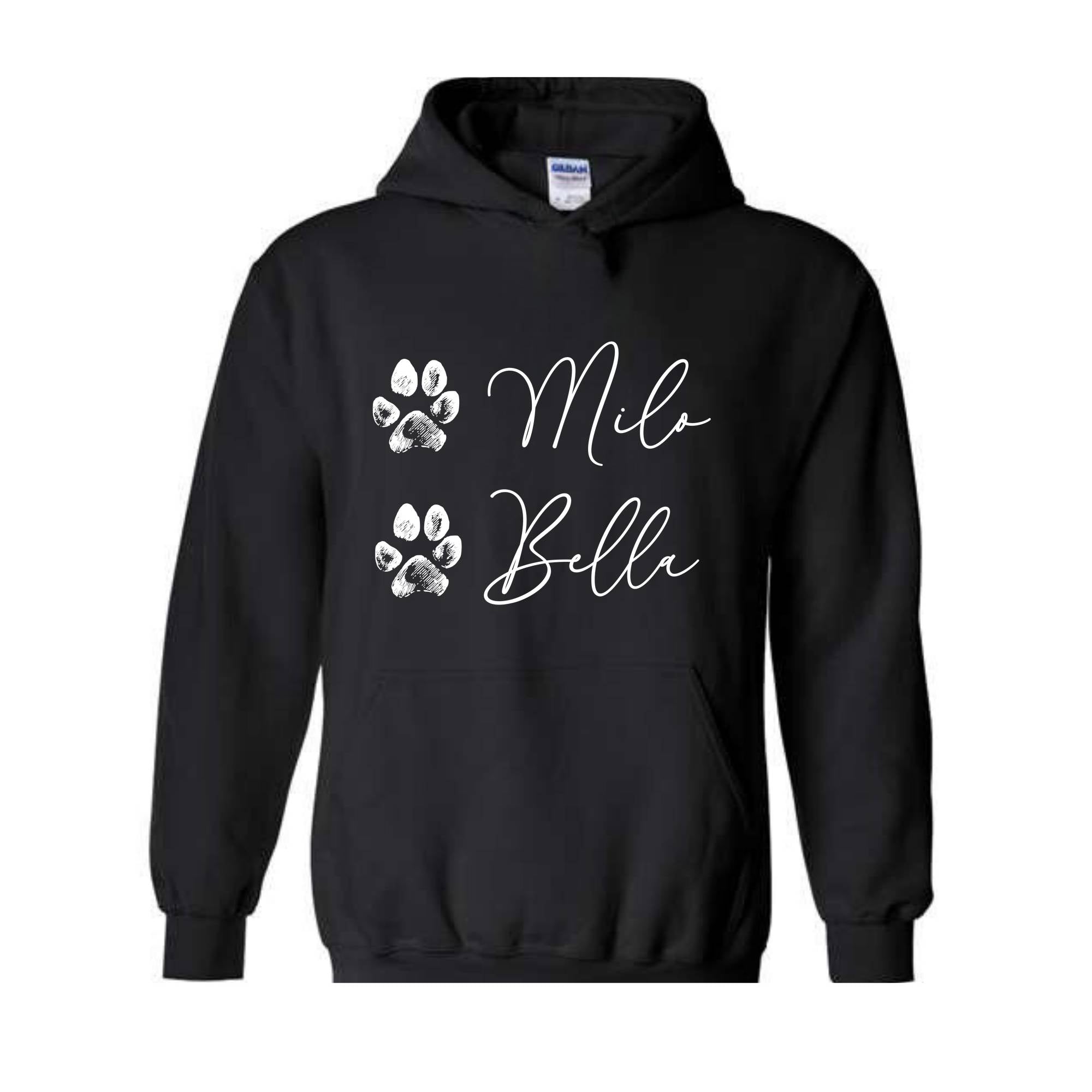 Custom Dog Mama Hoodie With Dog Names On Sleeve, Dog Mama Hoodie, Personalized Dog Mama Sweater, Custom Dog Names