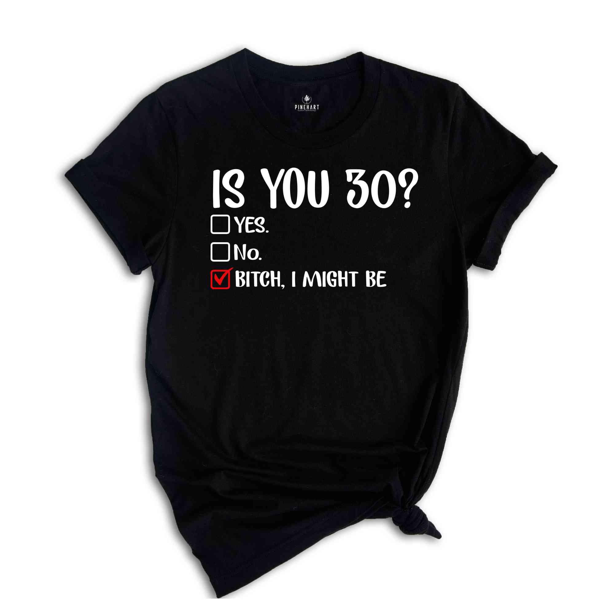 Is You 30? Bitch I Might Be Shirt, Funny 30th Birthday Shirt, Sassy 30th Birthday Tee, 30th Birthday Gift, Gift For 30th Birthday