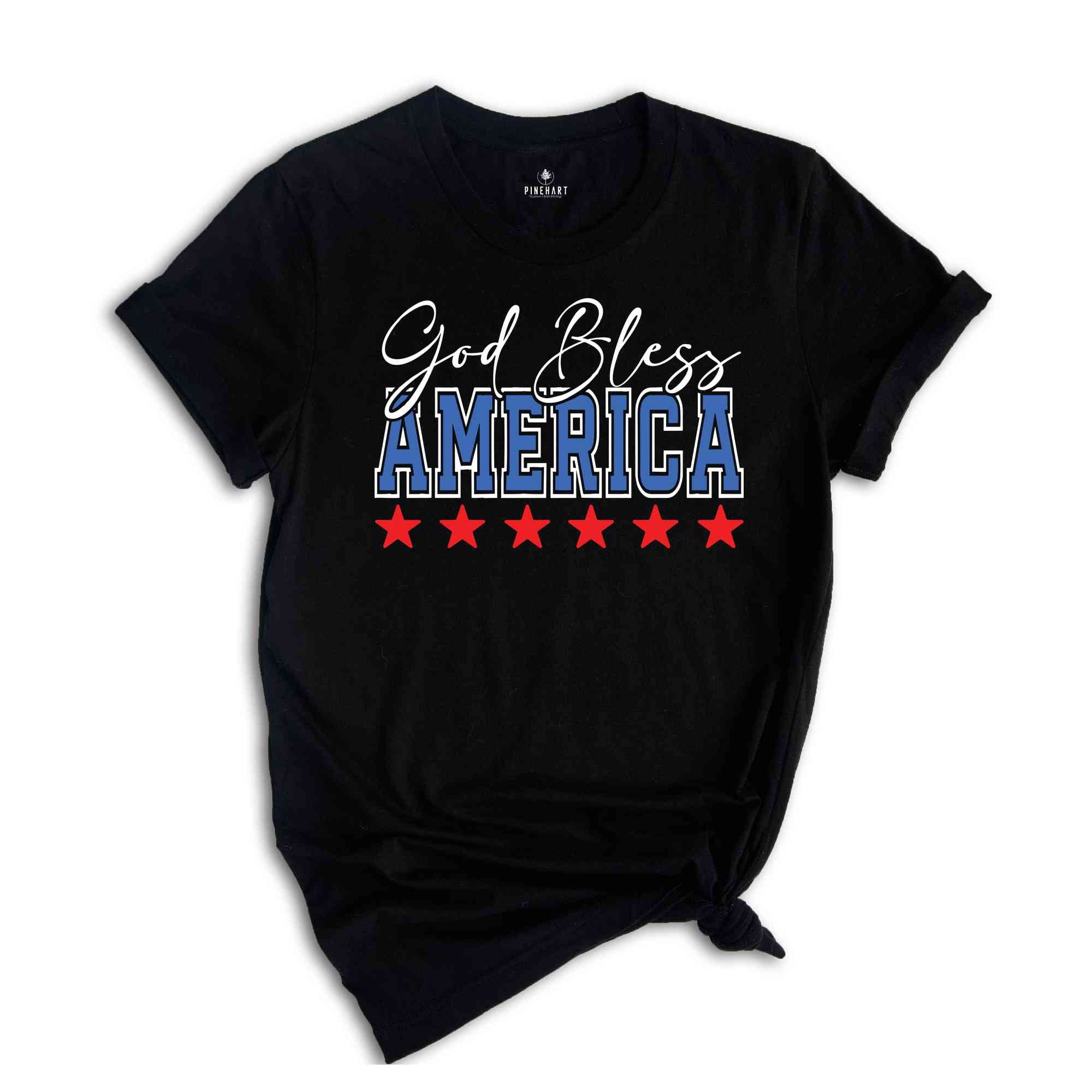 God Bless America T-Shirt, Retro America Shirt, Independence Day Tee, 4th Of July Shirt, 4th Of July Gifts