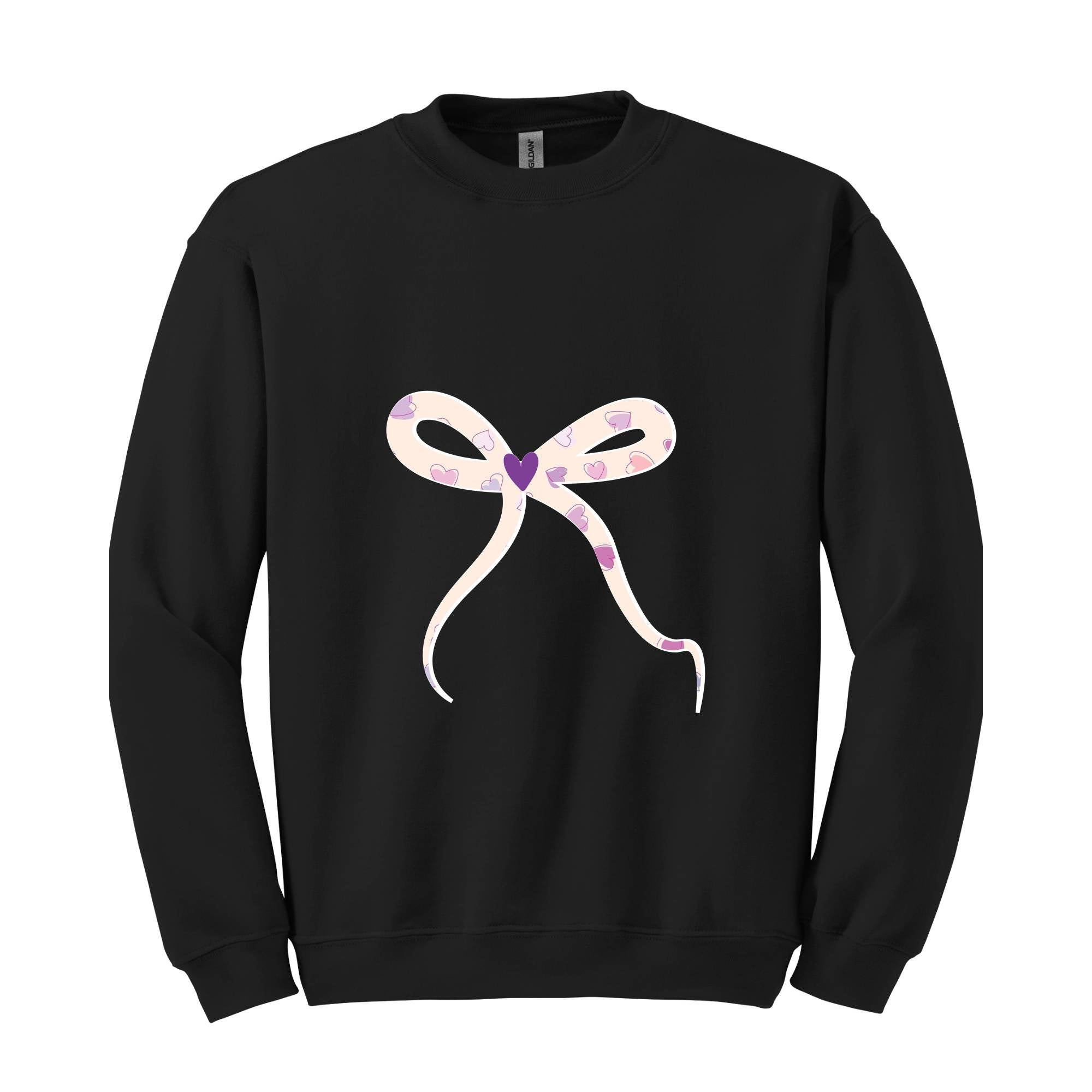 Cute Sweater , A bow sweatshirt , Lovely Sweater , Trendy Sweater , a Pink Bow Sweater , Holiday Sweater , New Year Sweater