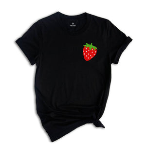 Pocket Strawberry Shirt, Strawberry Lover Shirt, Summer Fruits Shirt, Strawberry T-Shirt, Red Fruit Shirt, Fruit Lover Shirt, Cute Fruit Tee