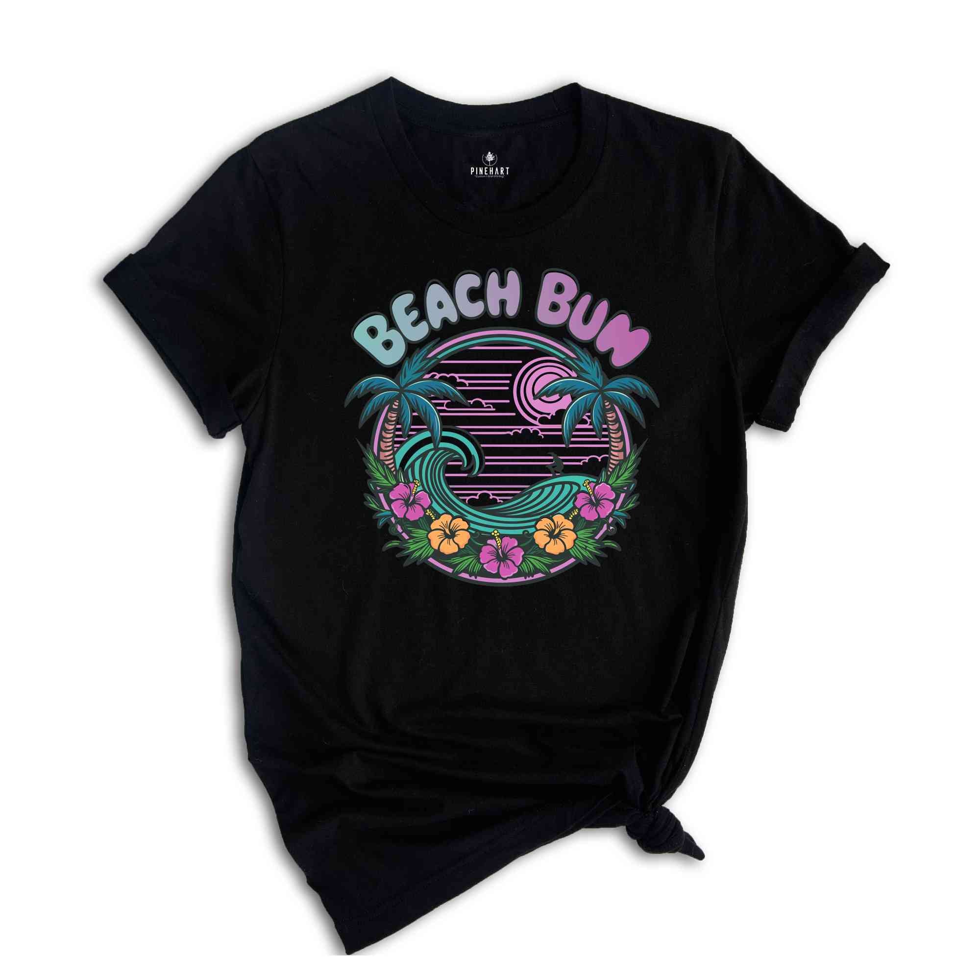 Beach Bum Shirt, Beach Waves Shirt, Preppy Shirt, Beach Happy Vibes Shirt, Summer Sunset Shirt, Good Vibes Shirt