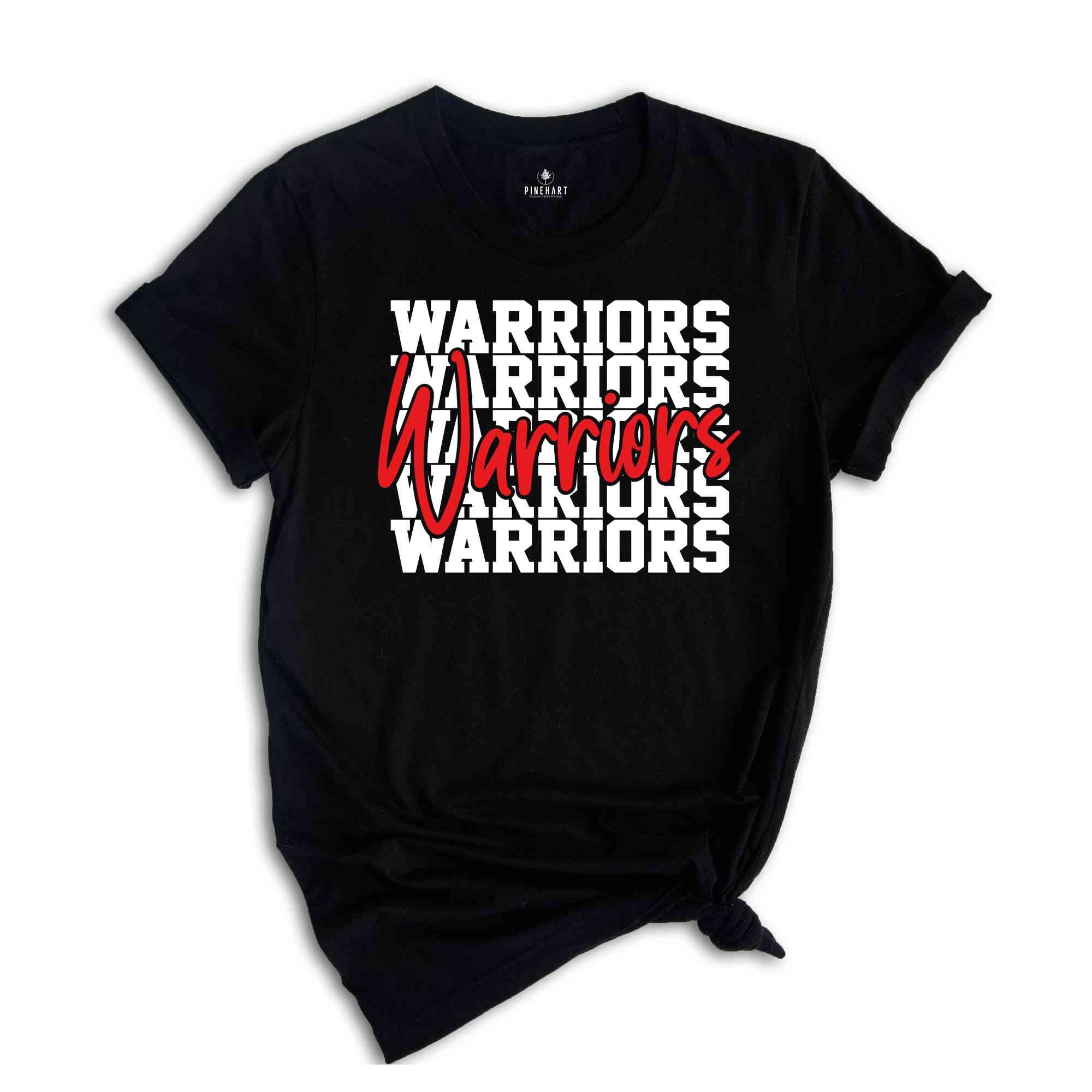 Team Mascot Shirt, Warriors Team Shirt, Warriors Football Shirt, Warriors Fan Shirt, Warriors School Shirt, Warriors School Spirit