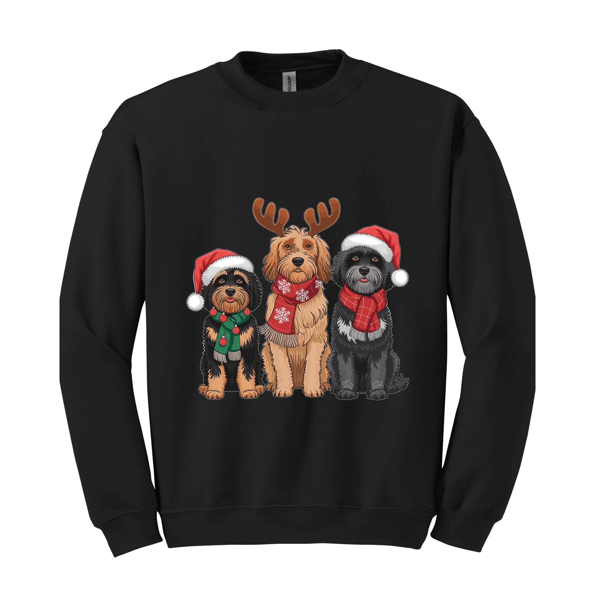 Golden Doddle Christmas Sweatshirt, Goldendoodle Christmas Hoodie, Dog Lover Gift, Holiday Sweaters, Christmas Hoodie, Dog Mom Hoodie