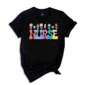 Floral Nurse Shirt, New Nurse Gift, Nurse Appreciation, Nurse Student Shirt, Registered Nurse Shirt, Nursing School Shirt, Flowers Shirt