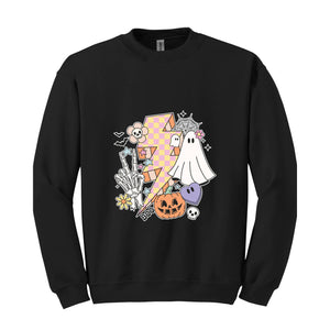 Retro Halloween Sweatshirt, Cute Halloween Sweater, Halloween Gift, Ghost Sweatshirt, Boo Sweatshirt, Halloween Crewneck, Pumpkin Shirt