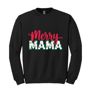 Merry Mama Sweatshirt, New Mom Christmas Sweater, Pregnancy Announcement Tee, Merry Hoodie, Cute Winter Gift