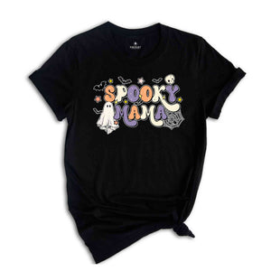 Spooky Mama Shirt, Spooky Season, Retro Shirt, Retro Halloween Shirt For Mother, Halloween Mom Shirt Gift, Halloween Mama Tshirt