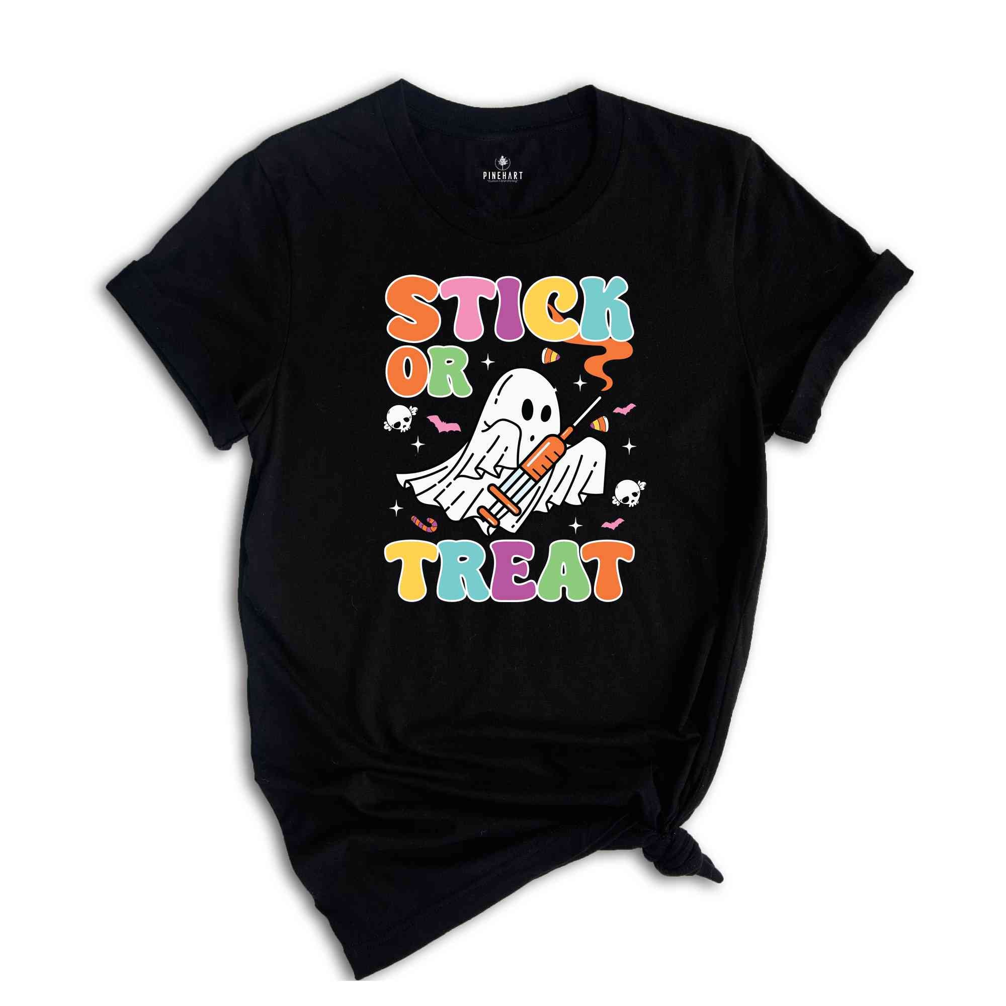 Stick Or Treat Shirt, Nurse Halloween Shirt, Nurse Ghost Shirt, Ghost Halloween Shirt, Halloween Gift, Spooky Season Shirt, Cute Nurse Gift