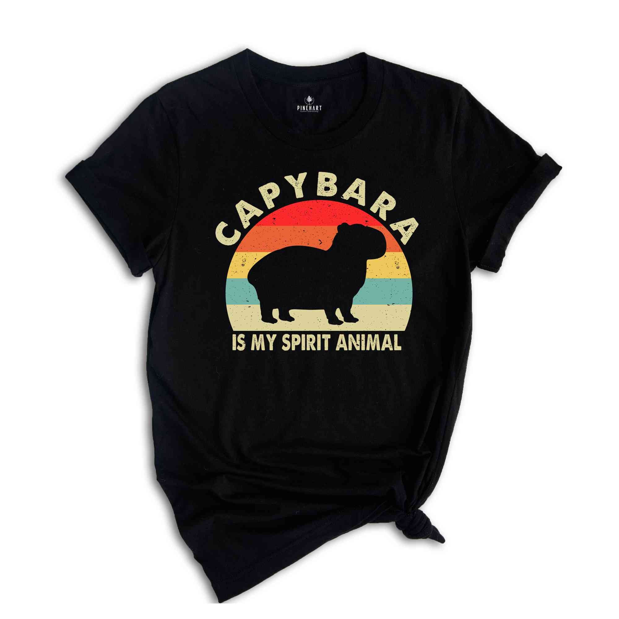 Retro Capybara Shirt, Vintage Capybara Tee, Animal Shirt, Cute Capybara Gift, Humorous Shirt, Funny Capybara T-Shirt, Pet Lover Gift