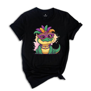 Mardi Gras Crocodile Shirt, Mardi Gras Tshirt, Mardi Gras Alligator Shirt, Fat Tuesday Tee, Mardi Gras Carnival Shirt, Mardi Gras Lover Tee